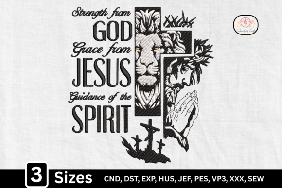 Christian Lion Cross: A Bold Faith Design for Etsy Shops