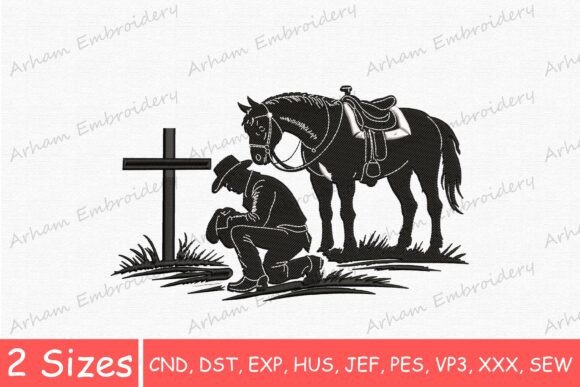 Cowboy Praying at Christian Cross Review