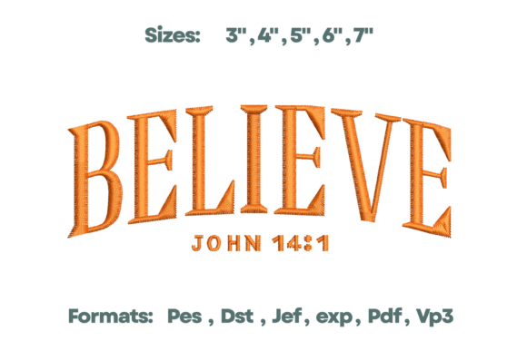 Review: Believe John 14 1 Bible Embroidery Design