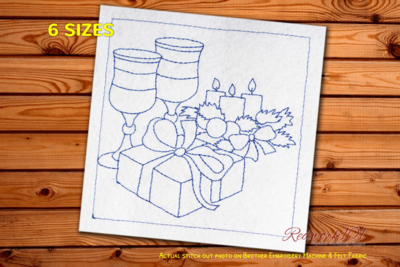 Review: Christmas Celebration with Gifts Redwork Design