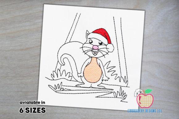 Review: Christmas Cute Squirrel Wearing Hat for Etsy