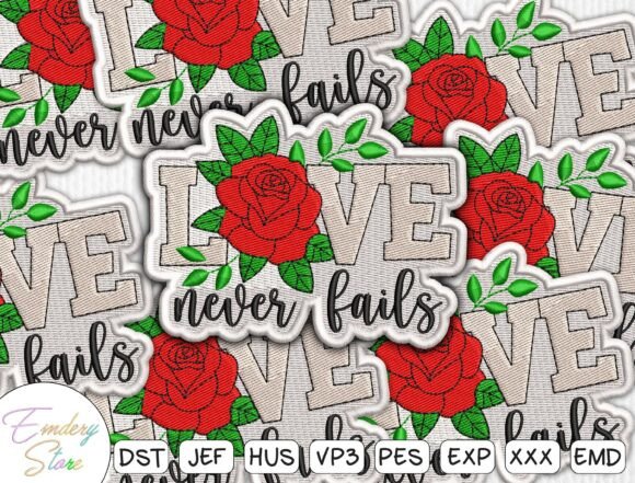 Review: Love Never Fails Embroidery Design for Gifts